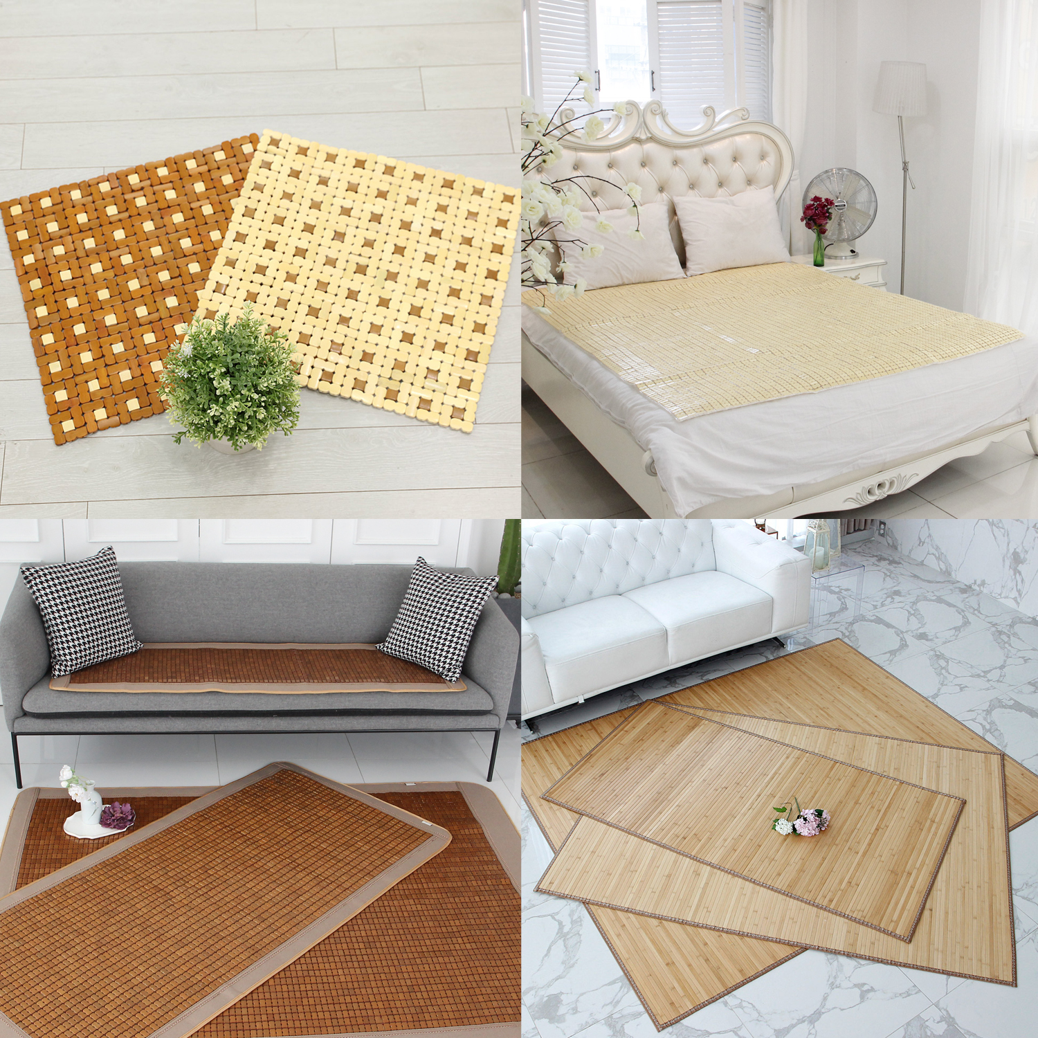 리앤데코 대나무자리/마작자리/침대자리/여름방석/대자리/대나무돗자리