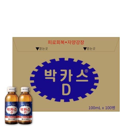 박카스 d 드링크 100병 타우린 자양 강장 피로 회복 카페인 음료 드링크 당일발송