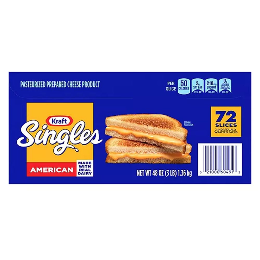 크래프트 싱글즈 아메리칸 치즈 슬라이스 72개 1.36 Kg
