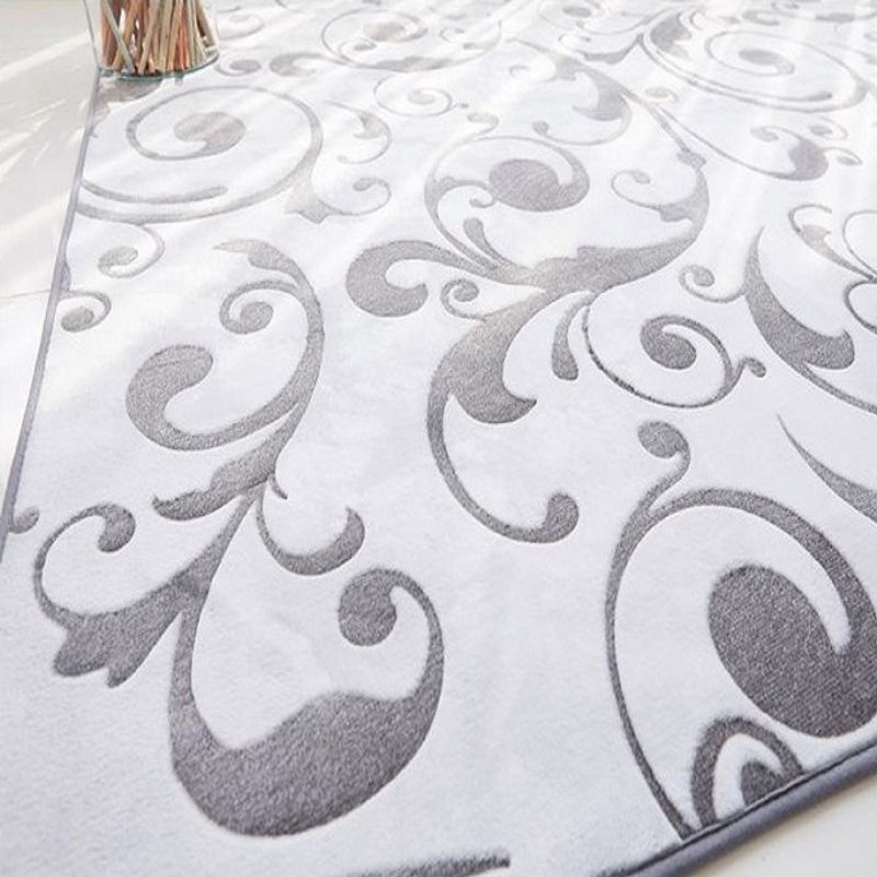 메르시데코 제이오마켓 아이비패턴 극세사 러그 카페트 100X150(그레이)