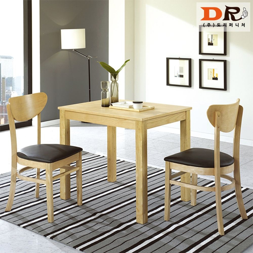 도리퍼니처 코코 2인 식탁 세트 / 업소 주방 가게 식당 인테리어 테이블 의자