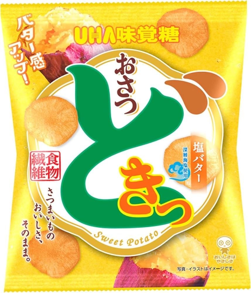 [해외] UHA 미각당 오사츠 도키 고구마칩 소금 버터 65g X 10