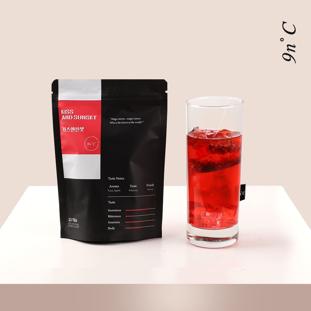 나인엔도씨 키스앤선셋 히비스커스 애플유자차(2g*12티백)