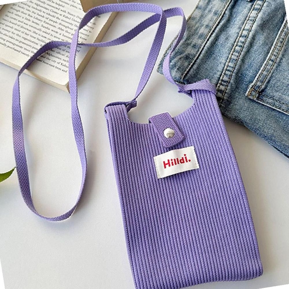 미니크로스백 여성크로스백 여성 핸드폰 휴대폰 니트 가방 퍼플 크로스백 미니