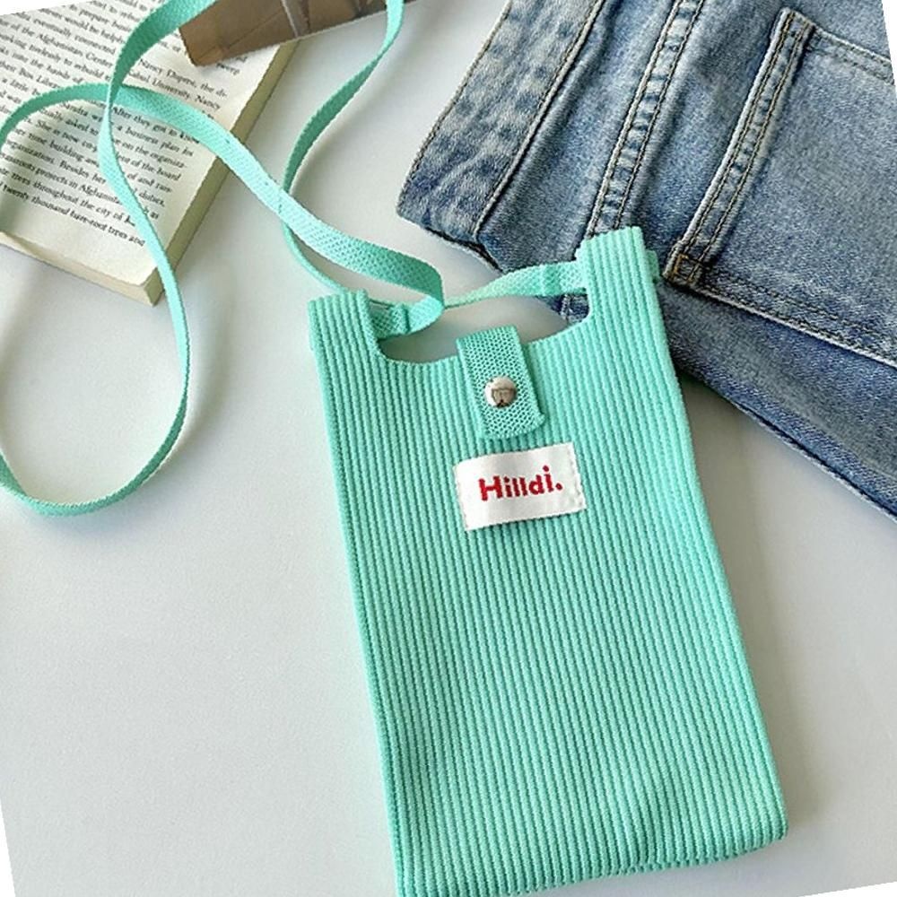 해피트리협력업체 미니크로스백 여성크로스백 미니 가방 핸드폰 니트 휴대폰 여성 민트 크로스백