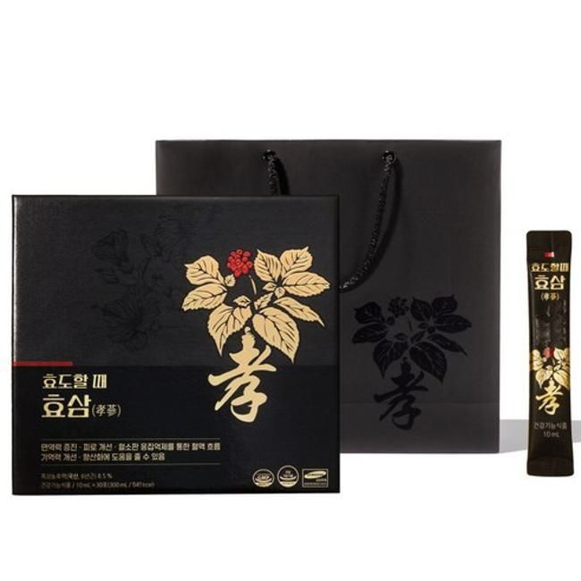 효도할때효삼 흑삼 진액 구증구포 스틱 쇼핑백 10개 10ml