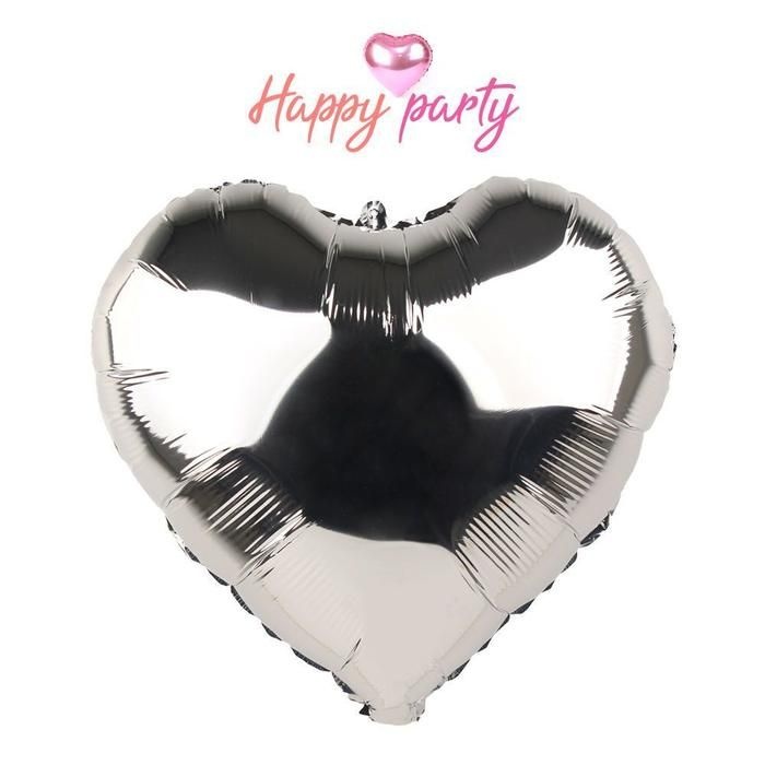 [LFOR3YHO_57]은박풍선 모양풍선 하트 풍선 실버 45cm