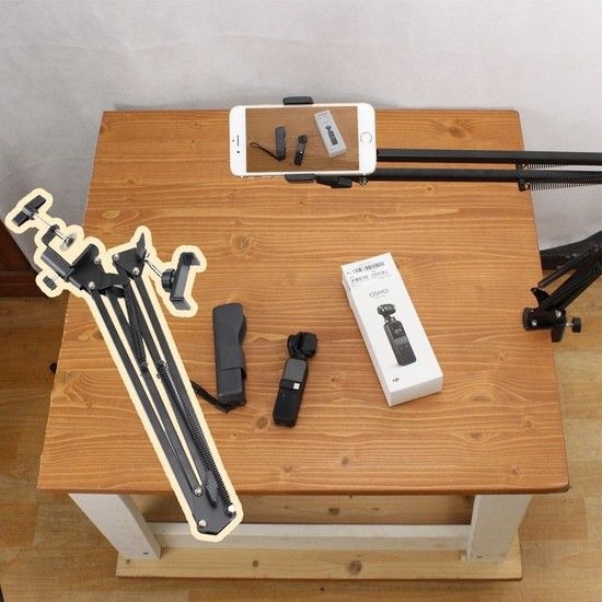 스마트폰 스탠드 거치대 방송용 아이폰 갤럭시 호환 리뷰촬영 방송 영상 1인방송 자바라거치대