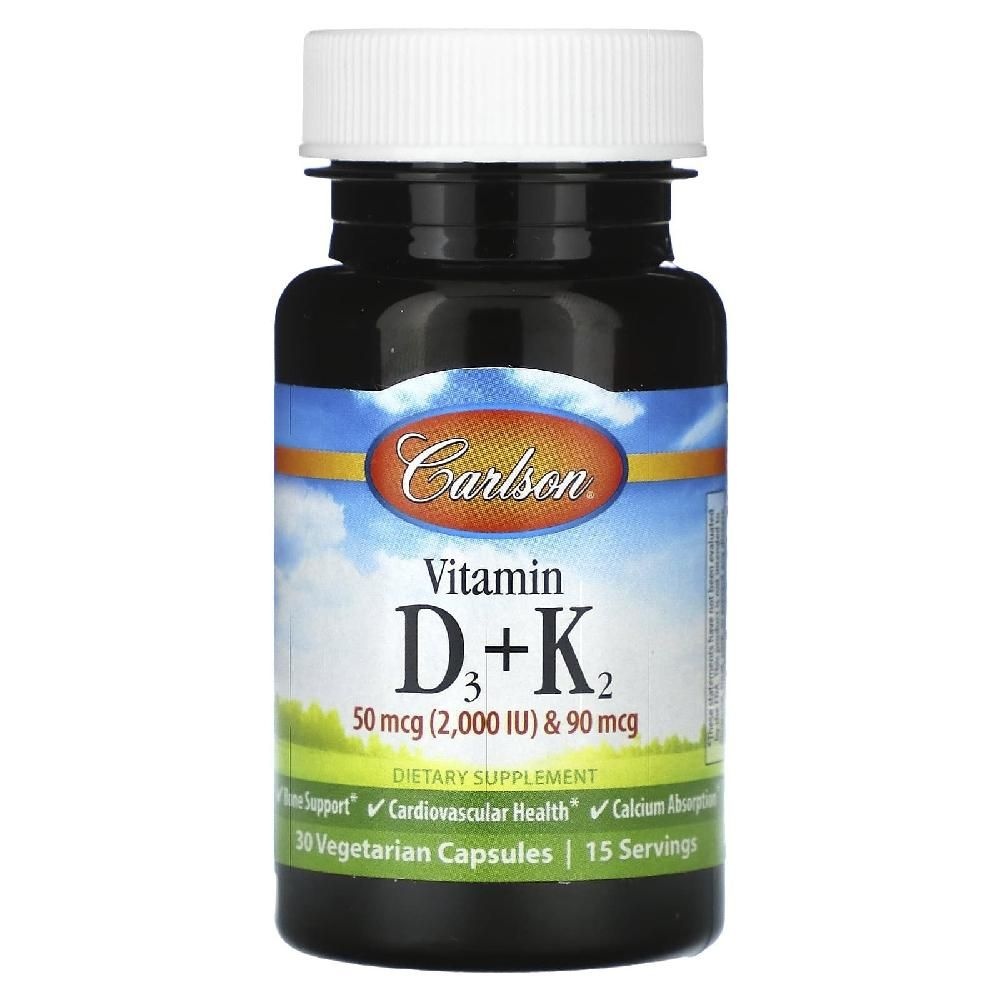 Carlson 비타민D3 + K2 30 베지 캡슐