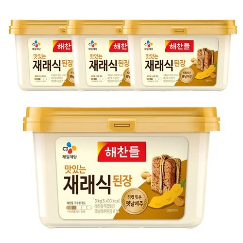 [롯데백화점]  [해찬들] 재래식 된장 1박스 (3kg X 4개입)