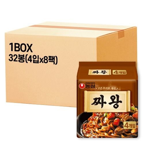 [농심] 짜왕 134g 1박스 32봉 (멀티팩 4입X8팩) (134gX32개입)