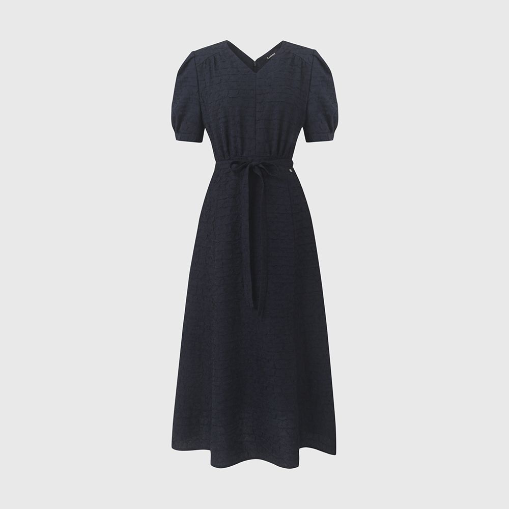 ワンピース LOOKAST LEMONT V NECK SHIRRING DRESS_2colors 정품] 룩캐스트 르몽 브이넥 셔링 드레스 / LEMONT V NECK