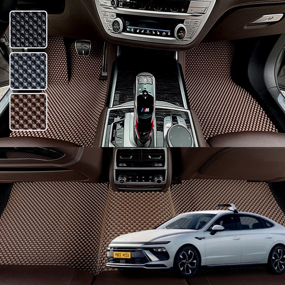 소나타DN8 디엣지 택시 (DT23) 전용 3D 엠보싱 차세대 고무매트 1열2열 세트(2024.5~)