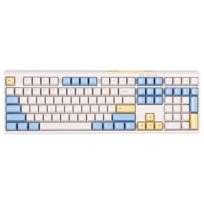 몬스타 가츠 X108 (블루레몬) 보글보글 6세대 멤브레인 저소음 게이밍 사무용 풀 배열 윤활 키보드`