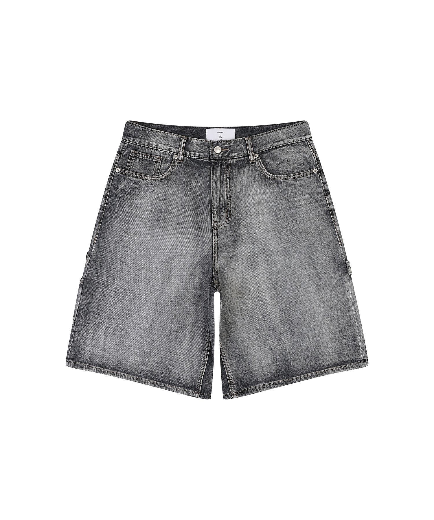 랩원오원 THEO GREY CARPENTER BRUSH WASH BERMUDA PANTS