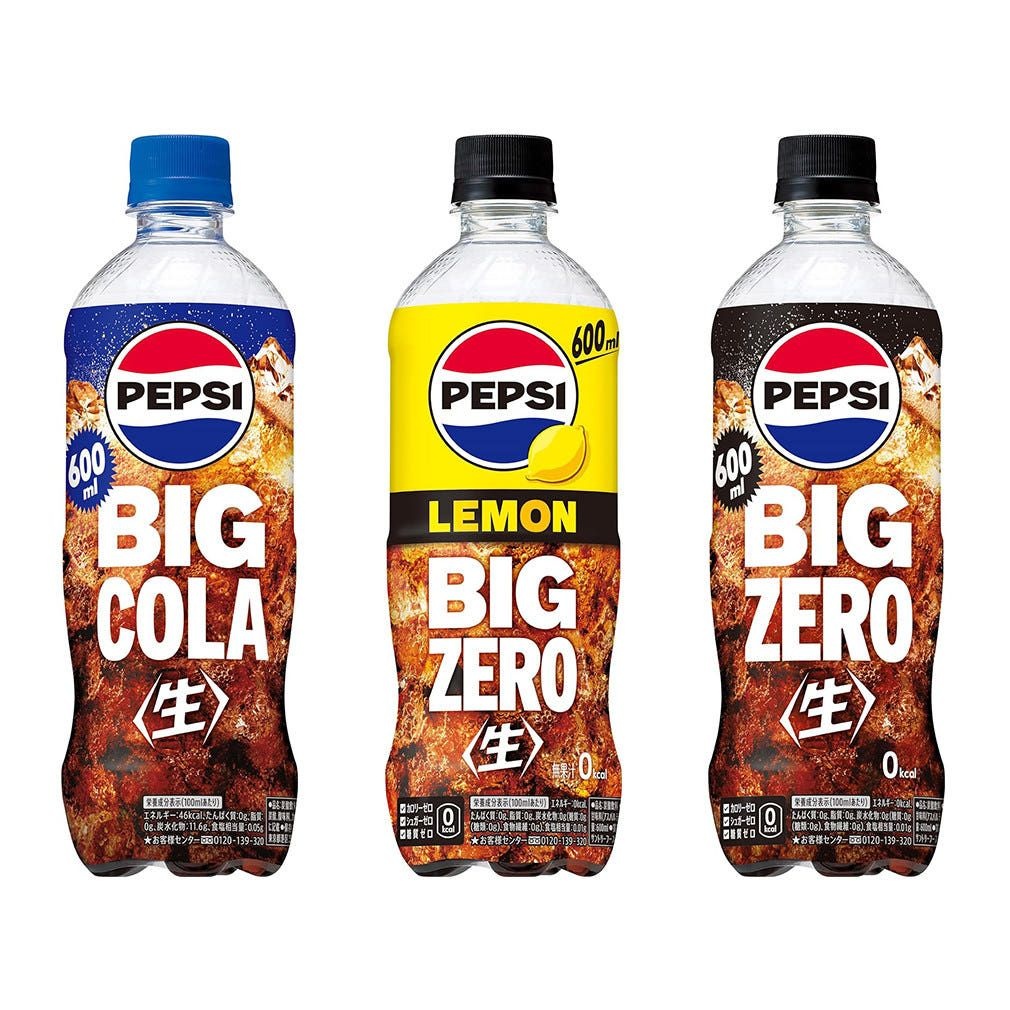 [해외] 산토리 [무료배송] 산토리 펩시 생 빅 제로 생 콜라 600ml x 24개 / 3종