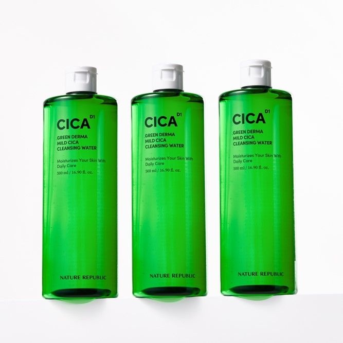 네이처리퍼블릭 1+1+1 네이처리퍼블릭 그린더마 마일드 시카 순한 클렌징 워터 500ml
