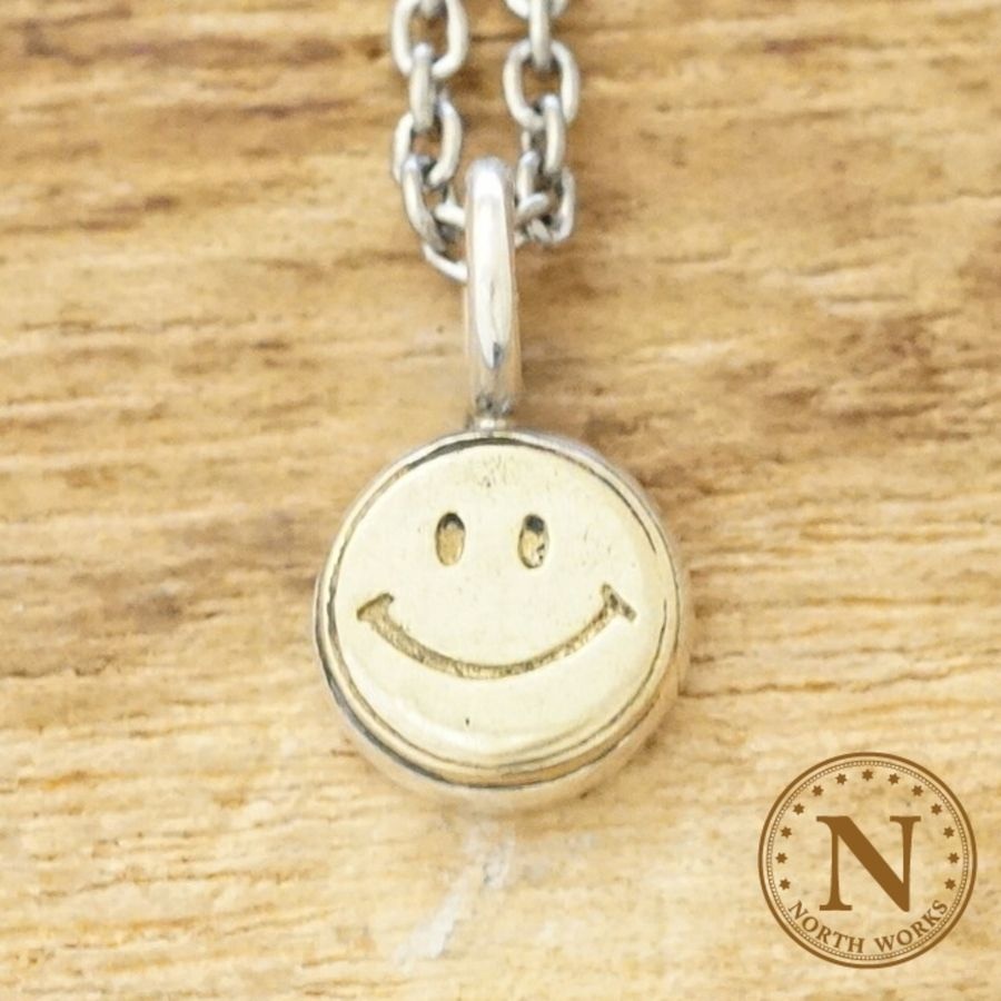 노스웍스 NORTH WORKS 스마일 코인 목걸이 실버 체인 N-655