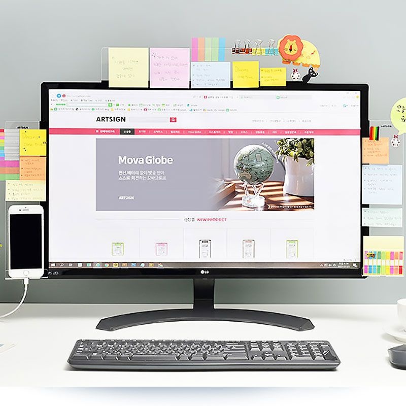 아트사인 [오늘출고] 모니터메모보드 11종/컴퓨터메모보드/모니터홀더/모니터포스트잇/멀티보드
