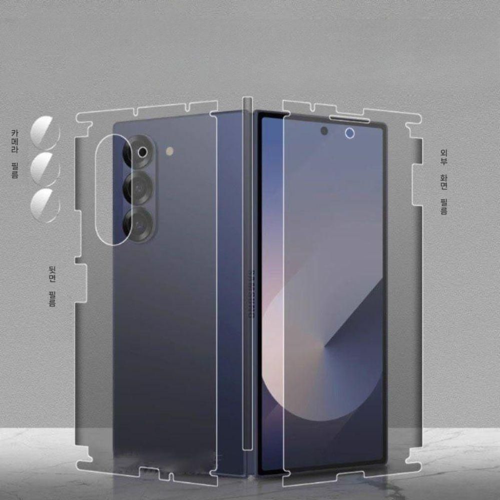 [해외] 갤럭시 폴드7 케이스 투명 렌즈 바디 보호 필름 베어 메탈 풀커버