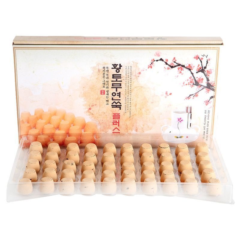 청훈 황토무연쑥 플러스50개입 쑥뜸 쑥봉 좌훈기