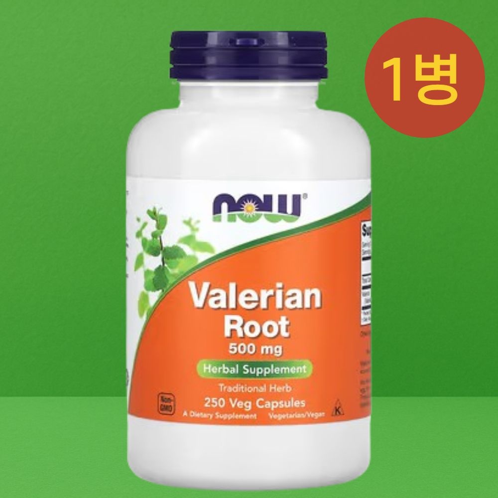 [해외] 나우푸드 발레리안 루트 500mg 캡슐 240정 발라리안 뿌리 Valerian Root