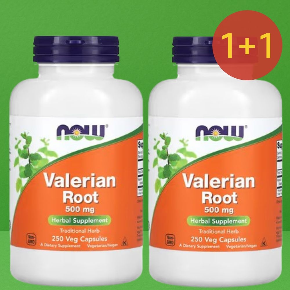 [해외] 나우푸드 발레리안 루트 500mg 캡슐 240정 발라리안 뿌리 Valerian 2병