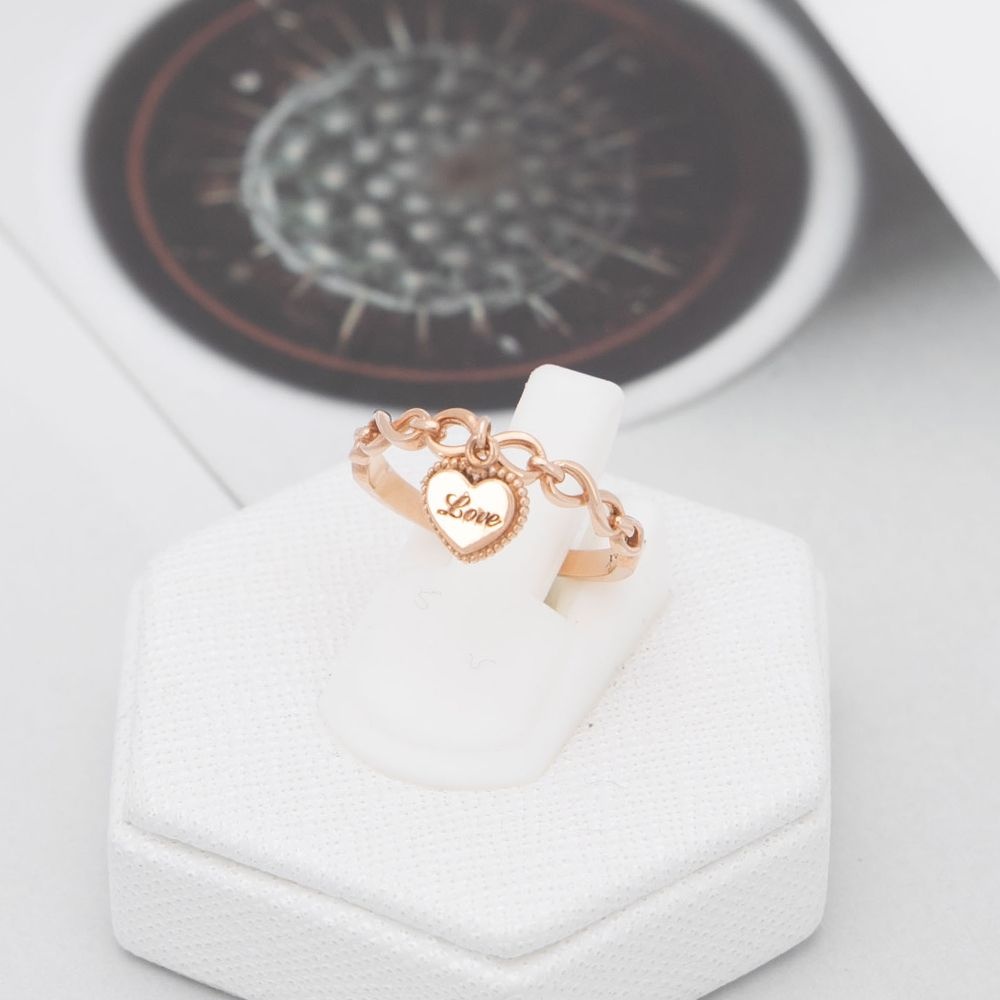 루앙트 14k반지 디오드 하트 코인 딸랑이반지