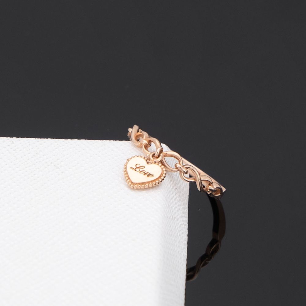 루앙트 18k반지 디오드 하트 코인 딸랑이반지