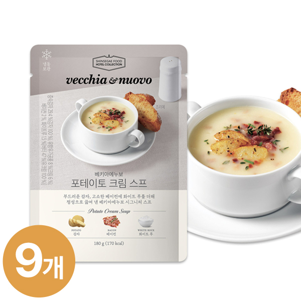 신세계푸드 베키아에누보 포테이토 크림 스프 180g [9개]