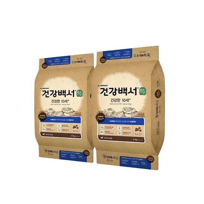 건강백서 순 건강한 10세 시니어 5.1kg 2개(총10.2kg)