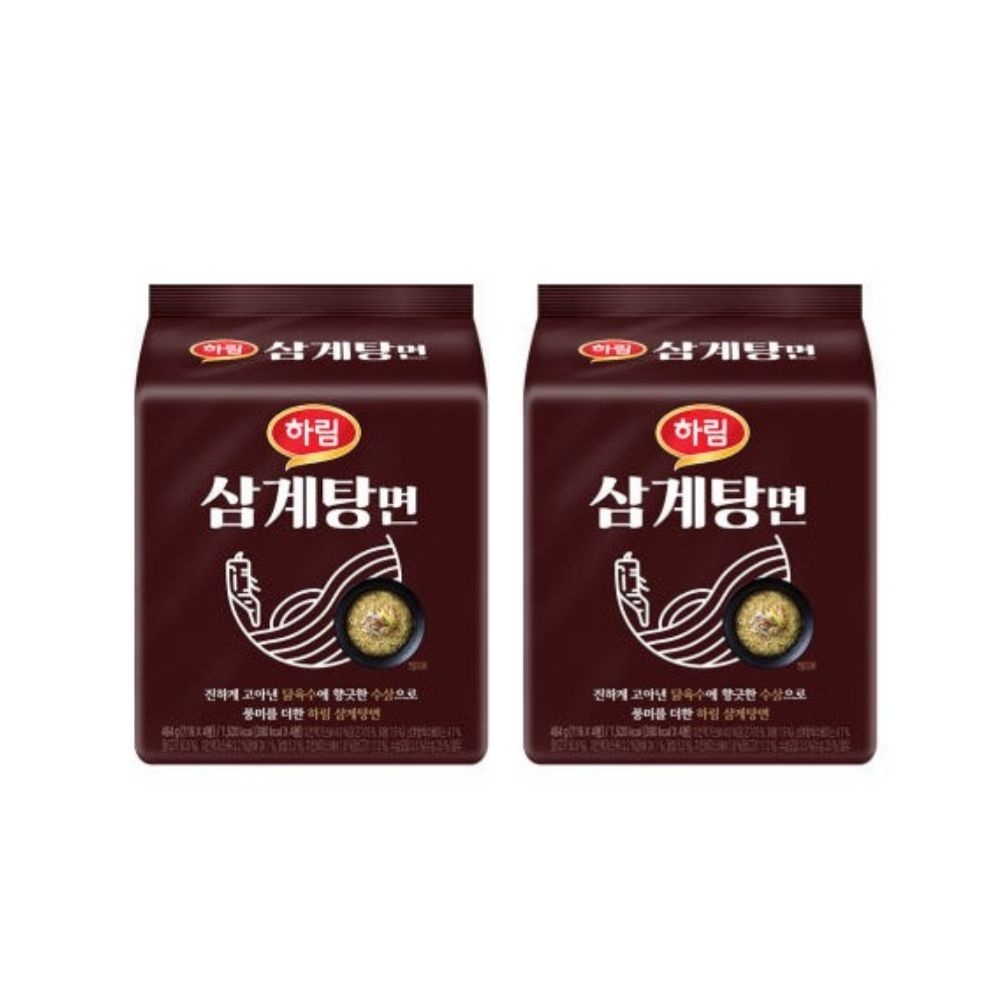 하림 삼계탕 라면 삼계탕면 4봉지 X 2세트 여름 몸보신