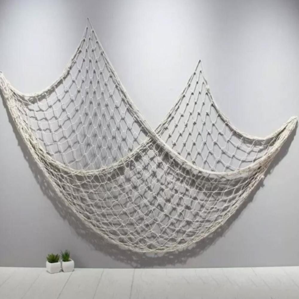 [샬라라 협력사][오늘출발] 샬라라 인테리어 벽장식 그물 그물망 소품 바다 해변 컨셉 메모 조명걸이 방꾸미기