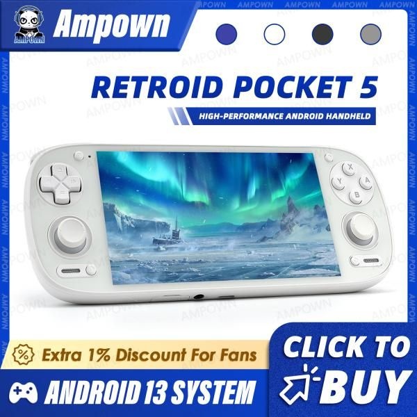 레트로 휴대용 게임기 추억의 고전게임 Retroid Pocket 5 게임 콘솔 5.5 AMOLED 스