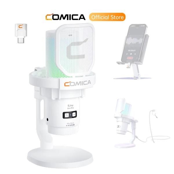 고음질 강의용 무선 노래방 마이크 COMICA Ejoy UniUni Pro USB 게임용 스마트폰 PS4