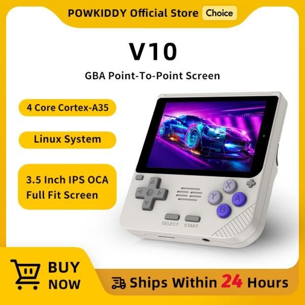 레트로 휴대용 게임기 추억의 고전게임 POWKIDDY V10 게임 콘솔 3.5 인치 480320 IP