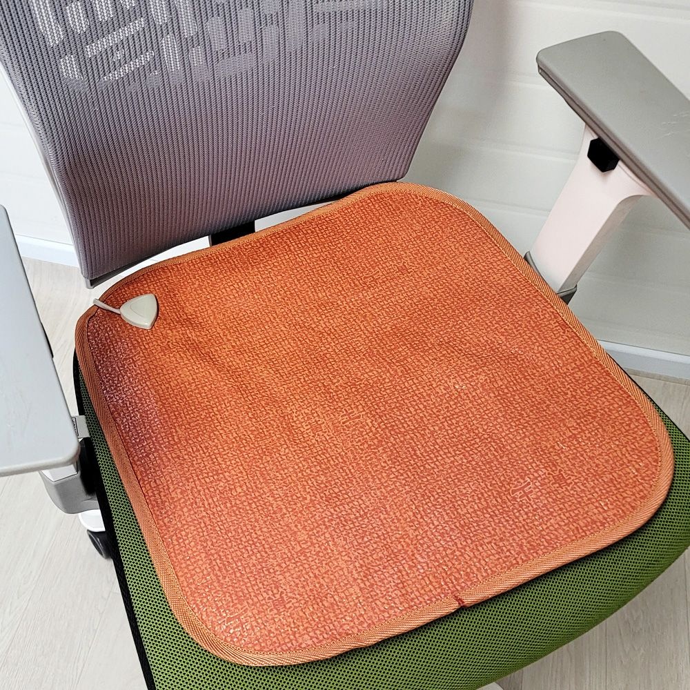 황토참숯 전기 방석 1인용 찜질방석 황토매트 전기매트 전기방석 온도조절 온열 음이온