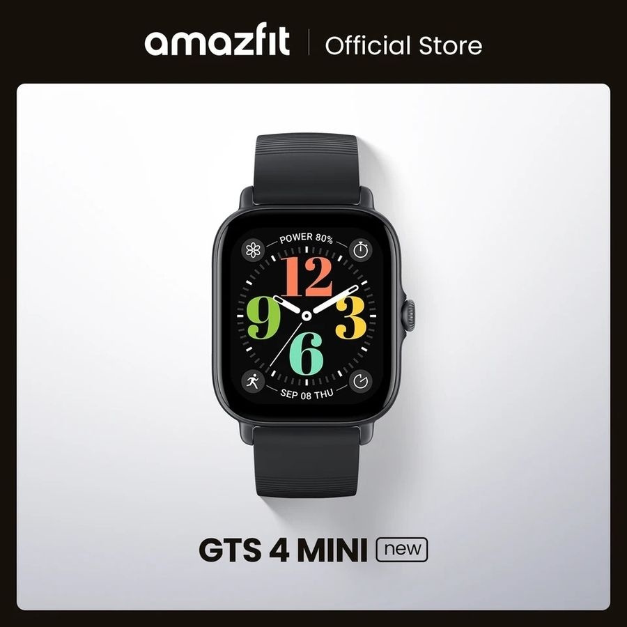 [온세일]Amazfit GTS4 Mini 스마트워치 블루투스 통화 알렉사 방수 시계 (흑연블랙)