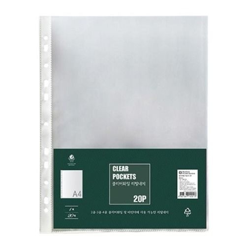 [꿈드림22 문화 A4 일반형 클리어화일 리필내지 리필속지 1pack 20장입 2공 3공 4공 호환가능 F420-7S1 1.5