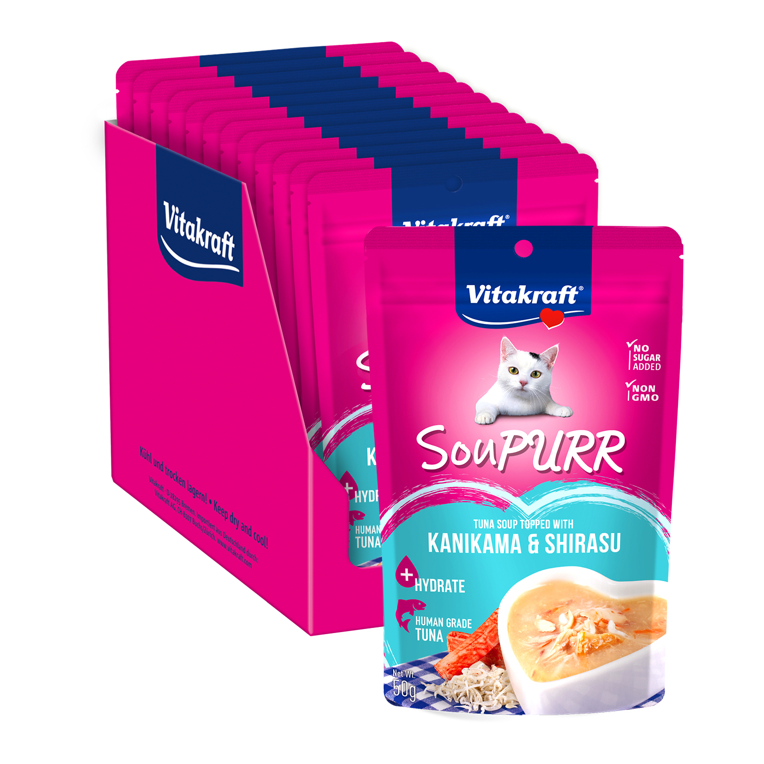 비타크래프트 비타크래프트 [25년10월]비타 수프 고양이 파우치 간식 참치&치어&게맛살 50g X 24