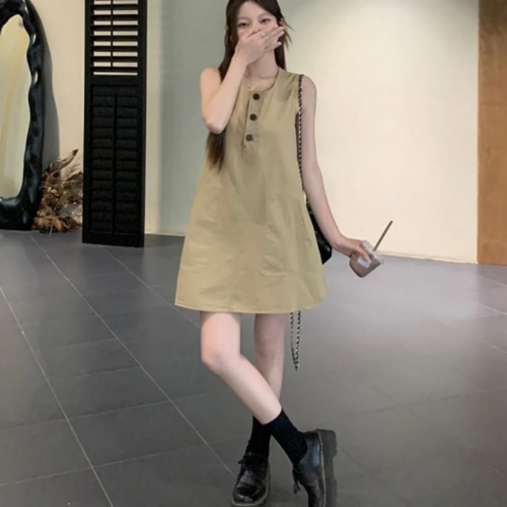 해피트리협력업체 캐주얼원피스 민소매원피스 여름 원피스 민소매 캐주얼 미니