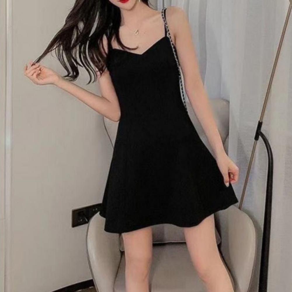 해피트리협력업체 원피스 이너웨어 봄 여름 민소매 끈 나시 여성 뷔스티에 미니 치마