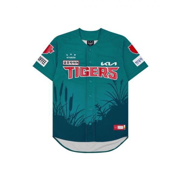 기아 타이거즈 x 아이앱 스튜디오 어센틱 람사르 유니폼 터콰이즈 (논 마킹 버전)