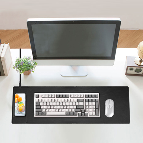 무선충전기장패드 마우스 키보드 사무실 책상 데스크 패드 매트 가죽 고속충전