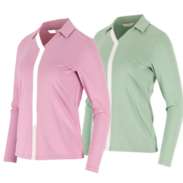 [모다아울렛][엘르골프]브이넥 셔츠형  티셔츠 6J25251-404A_SC 순천점