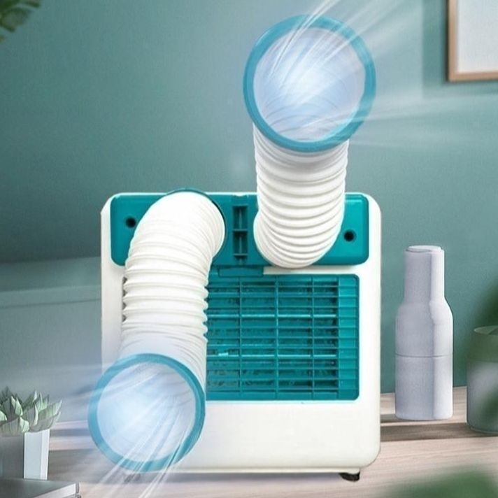 [해외] 이동식 에어컨 듀얼호스 냉풍기 캠핑용 소형 쿨링 냉방기