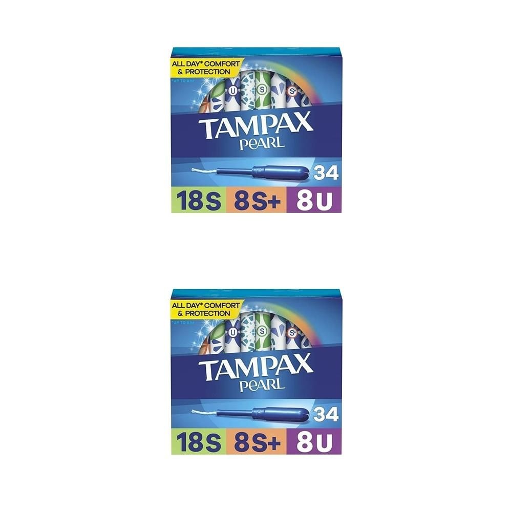 [해외] 탐팩스 펄 트리오 멀티팩 34개입 2팩 슈퍼 슈퍼플러스 울트라 Tampax Pearl Tampons Trio Multipack