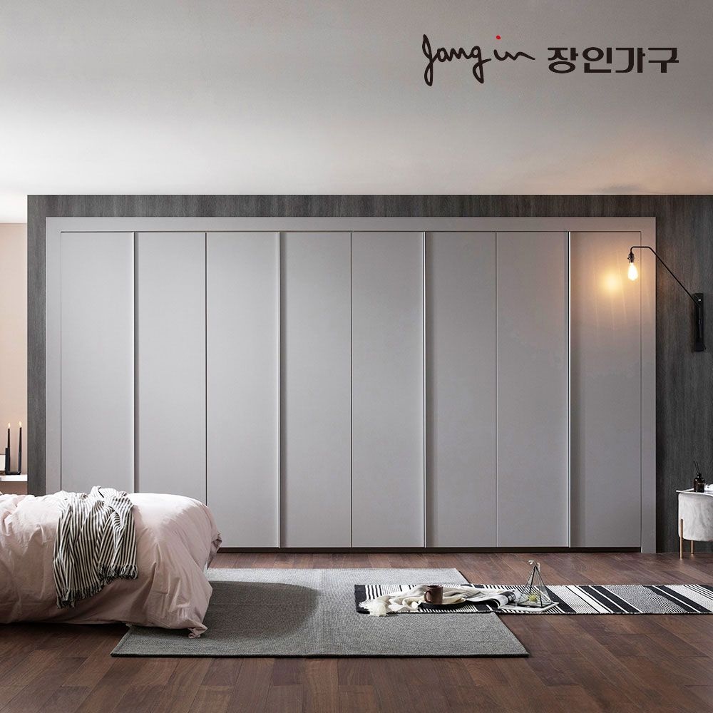 장인가구 파인 매트 여닫이 붙박이장 30CM
