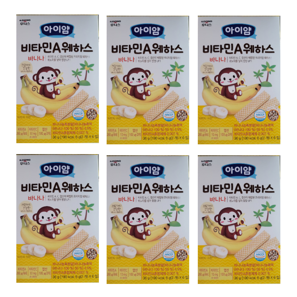 일동후디스 아이얌 웨하스 바나나 6박스