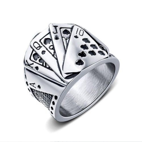 에르모사제이 맨즈 MR008 써지컬 스틸 레트로 힙합 포커 카드